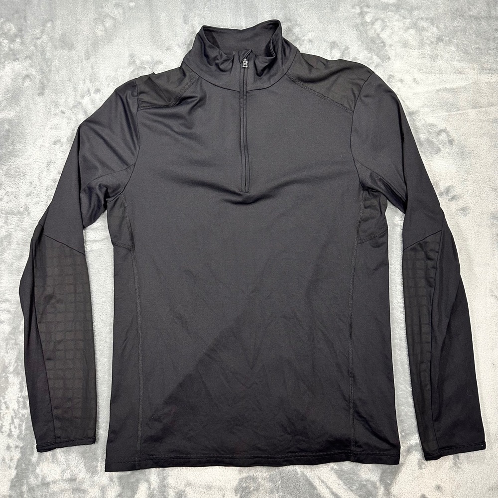 Bogner Mens Black Quarter Zip Performance Ski Base Layer Top Size Medium 48